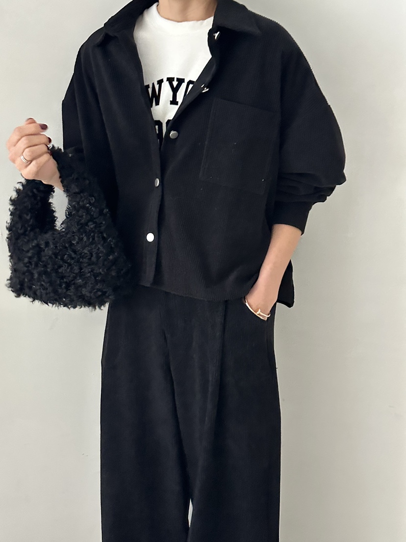 DEMAR韓國直郵㊣女裝新品25秋冬職業熱賣推薦襯衫蕾絲衫燈芯絨DEMAR襯衫/蕾絲衫