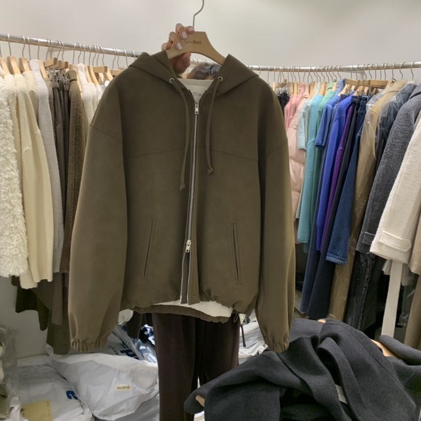 SENDTWO東大門㊣直郵女裝新款熱賣25秋冬職業時尚人氣休閑夾克SENDTWO夾克圖色2