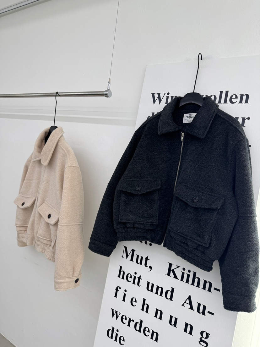 RED-A韓國代購㊣女裝新款職業熱賣25秋冬人氣推薦夾克羊毛RED-A夾克