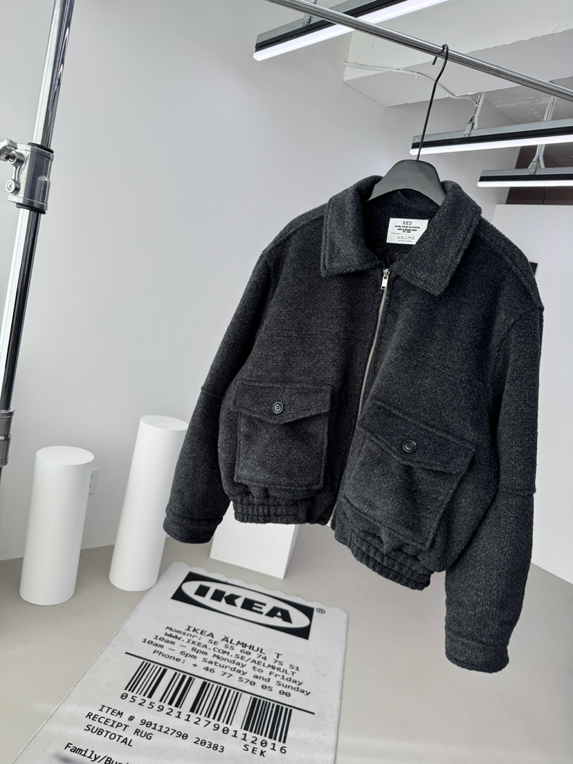 RED-A韓國代購㊣女裝新款職業熱賣25秋冬人氣推薦夾克羊毛RED-A夾克圖色2