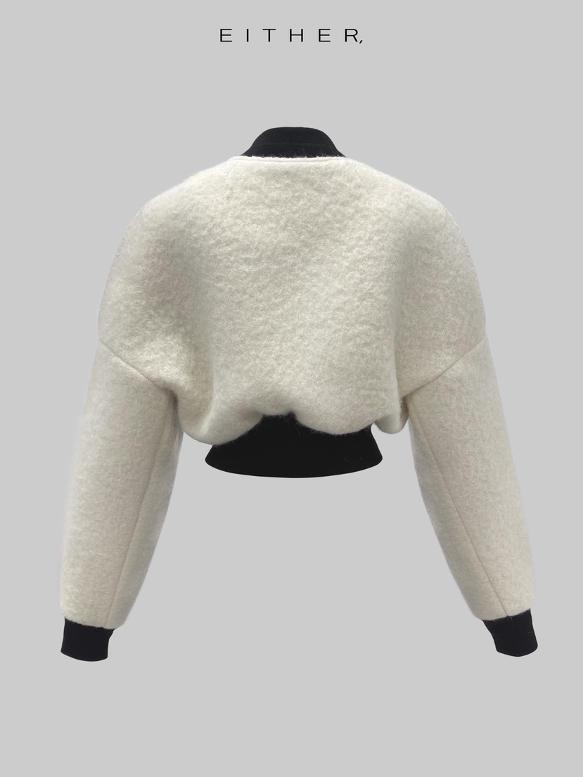 EITHER東大門㊣實拍女士新款熱賣休閑人氣推薦職業夾克羊駝EITHER夾克