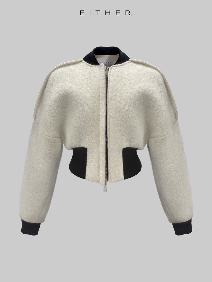 EITHER東大門㊣實拍女士新款熱賣休閑人氣推薦職業夾克羊駝EITHER夾克圖色1