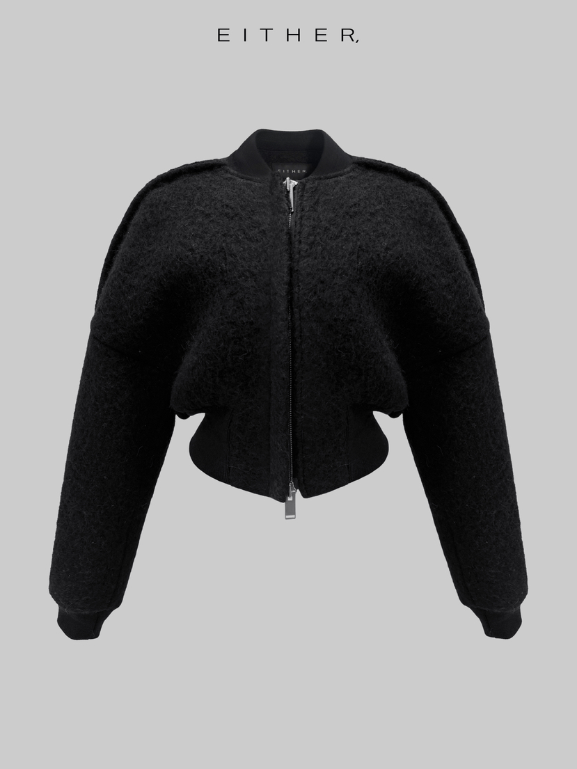 EITHER東大門㊣實拍女士新款熱賣休閑人氣推薦職業夾克羊駝EITHER夾克圖色2