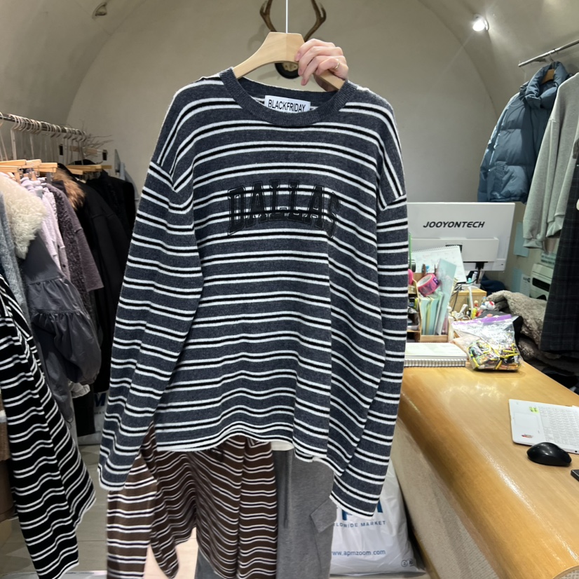 BLACKFRIDAY東大門㊣直郵女士新品休閑推薦人氣職業長袖T恤BLACK FRIDAY長袖T恤圖色2