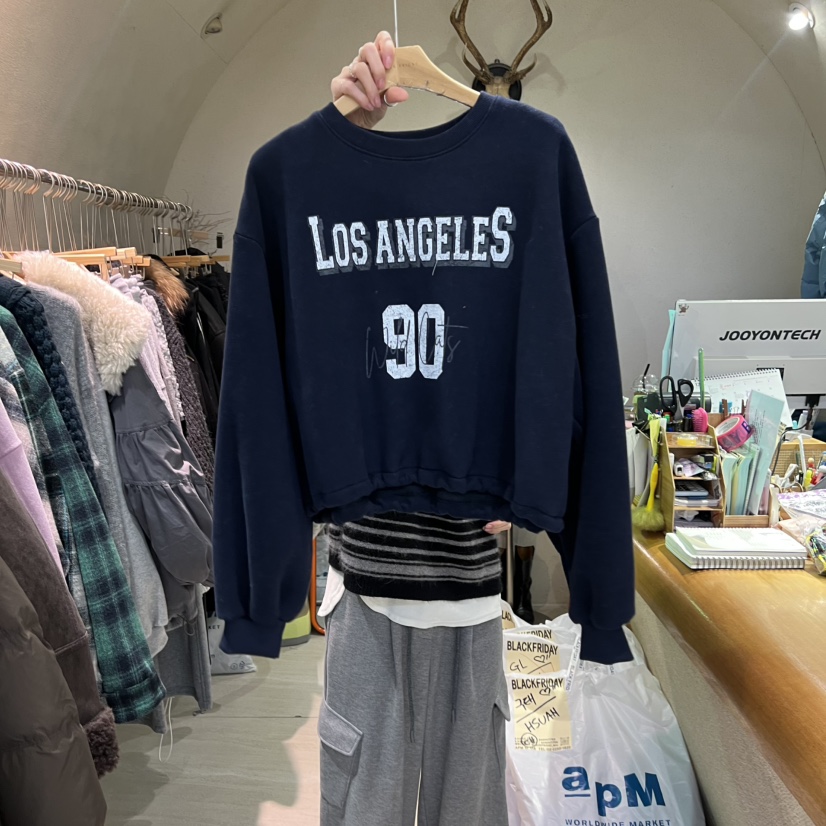 BLACKFRIDAY東大門㊣代購女裝新品休閑職業人氣時尚25秋冬衛衣BLACK FRIDAY衛衣圖色2