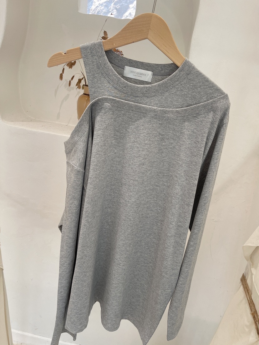 MINIQUEENS東大門㊣實拍女裝新款職業推薦熱賣25秋冬長袖T恤MINIQUEENS長袖T恤圖色2