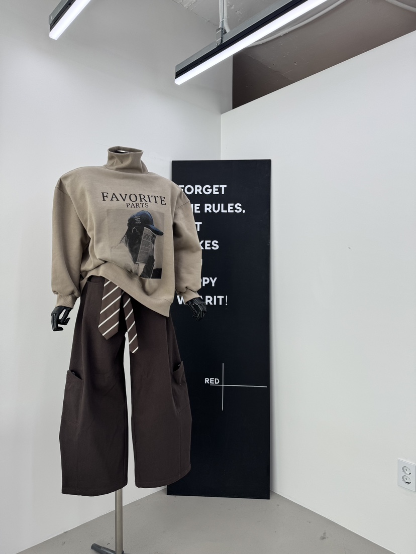 RED-A韓國代購㊣女裝新款人氣熱賣25秋冬休閑時尚休閑褲系帶RED-A休閑褲