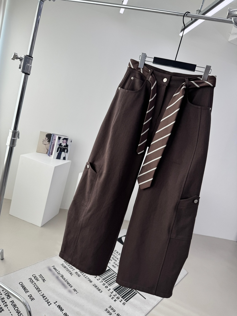 RED-A韓國代購㊣女裝新款人氣熱賣25秋冬休閑時尚休閑褲系帶RED-A休閑褲圖色2