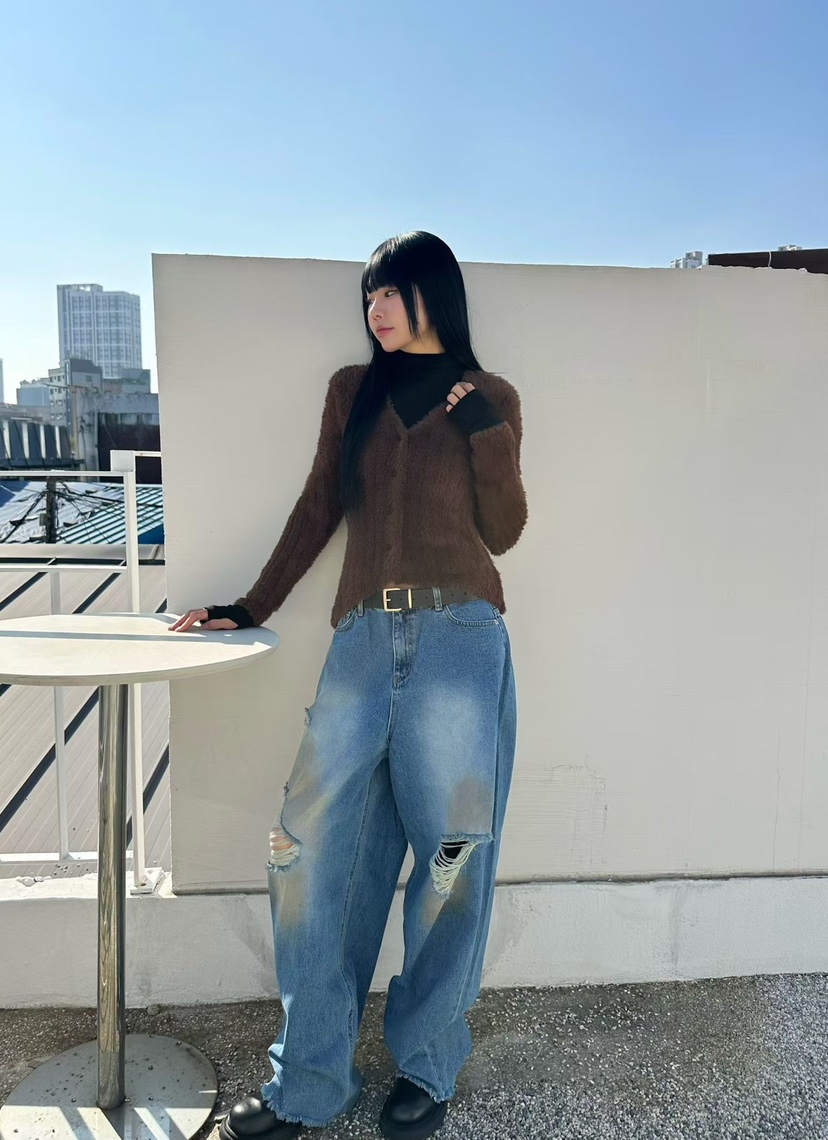 AMOUR韓國直郵㊣女士新品職業25秋冬人氣時尚推薦針織衫羊毛衫AMOUR針織衫