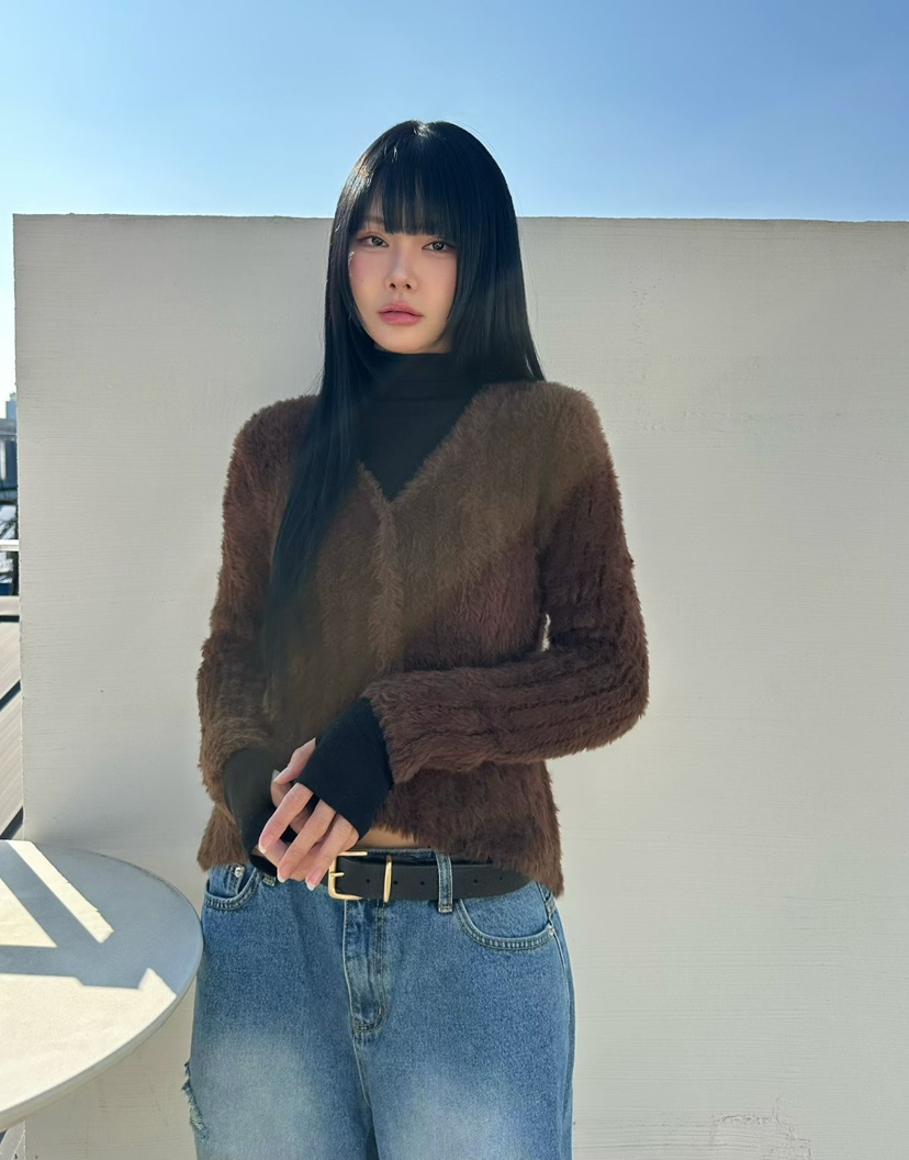 AMOUR韓國直郵㊣女士新品職業25秋冬人氣時尚推薦針織衫羊毛衫AMOUR針織衫圖色3