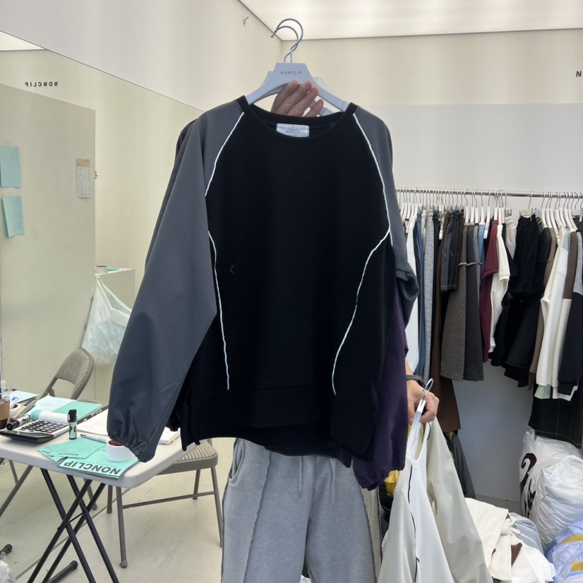 NON CLIP東大門㊣代購女裝新品休閑25秋冬職業熱賣時尚衛衣NON CLIP衛衣圖色2