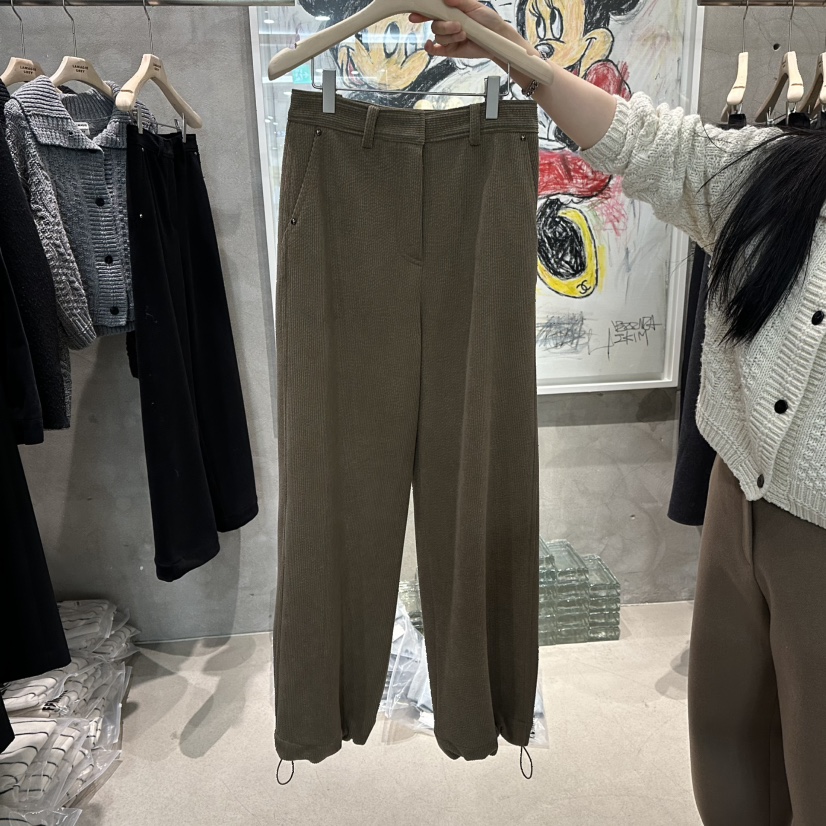 LAMAGIEPIE韓國代購㊣女士新品25秋冬時尚熱賣人氣推薦休閑褲LAMAGIE GREY休閑褲圖色1