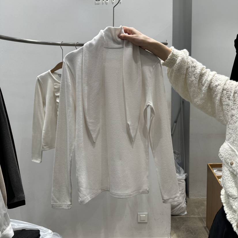 ENVY東大門㊣代購女裝新款休閑25秋冬人氣職業熱賣長袖T恤圍巾ENVY長袖T恤