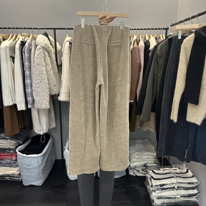 FLAMME TOIT東大門㊣實拍女裝新款推薦熱賣休閑休閑褲闊腿褲FLAMME TOIT休閑褲