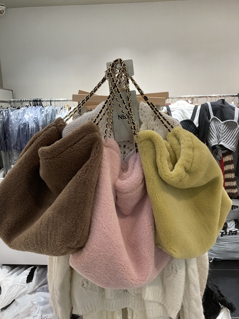 JOURNEY韓國直郵㊣女裝新品25秋冬推薦職業時尚單肩斜跨包毛絨JOURNEY單肩/斜跨包