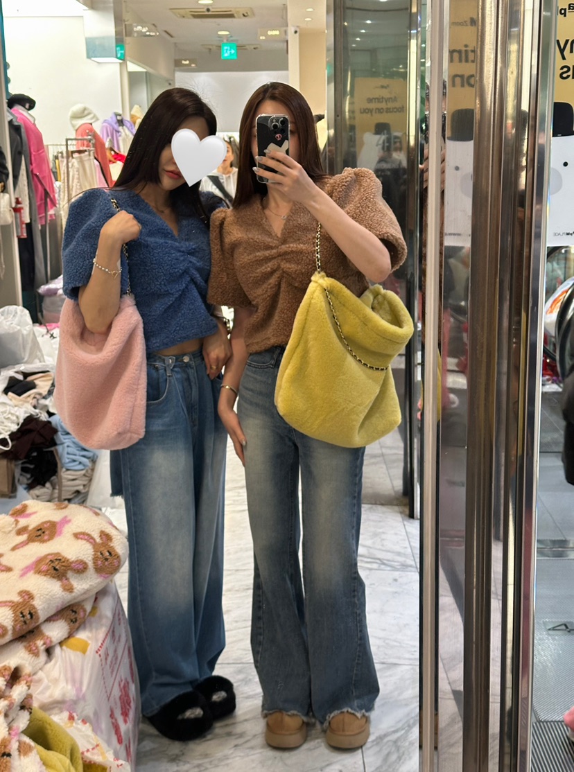 JOURNEY韓國直郵㊣女裝新品25秋冬推薦職業時尚單肩斜跨包毛絨JOURNEY單肩/斜跨包