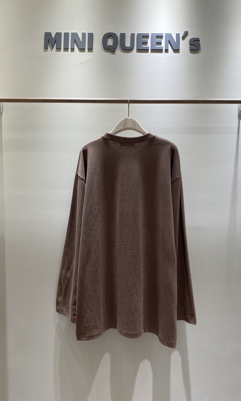 MINIQUEENS東大門㊣代購女裝新品推薦25秋冬職業熱賣長袖T恤MINIQUEENS長袖T恤