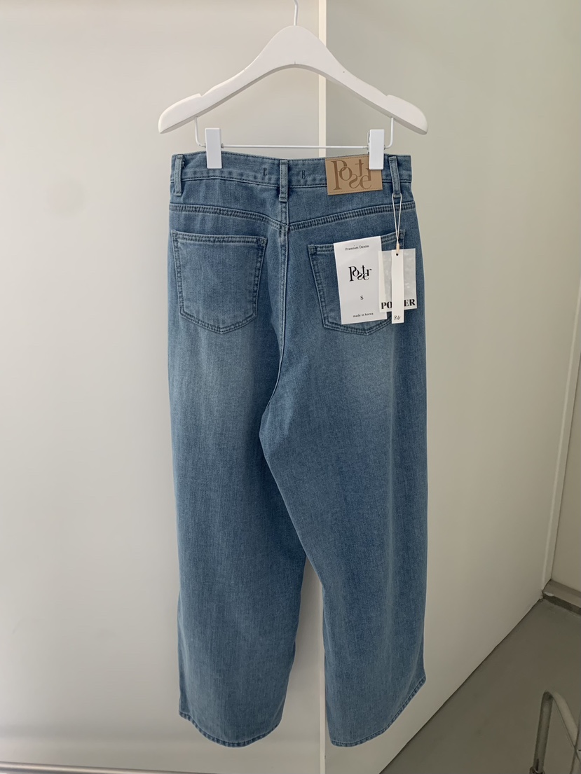 SHOP POSTER韓國代購㊣女裝新品人氣休閑職業牛仔褲加絨羊毛SHOP_POSTER牛仔褲圖色1