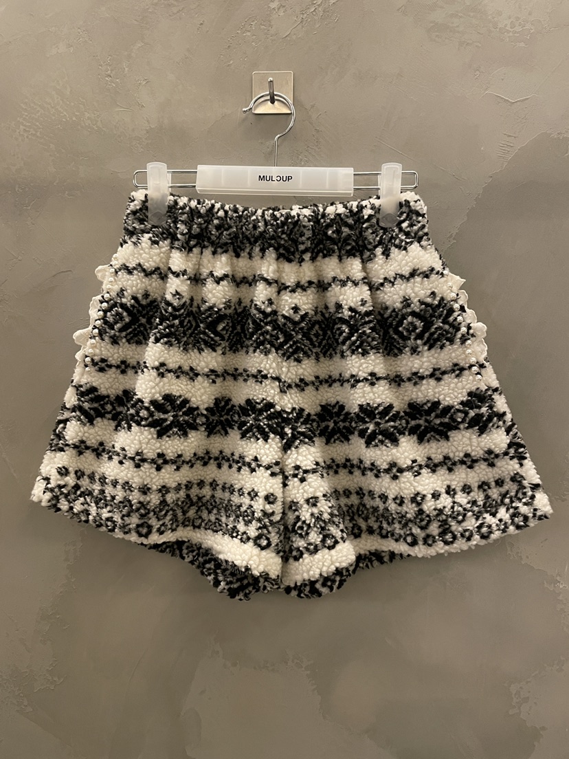 MULCUP東大門㊣直郵女裝新款職業人氣25秋冬時尚休閑短褲毛絨MULCUP短褲圖色1