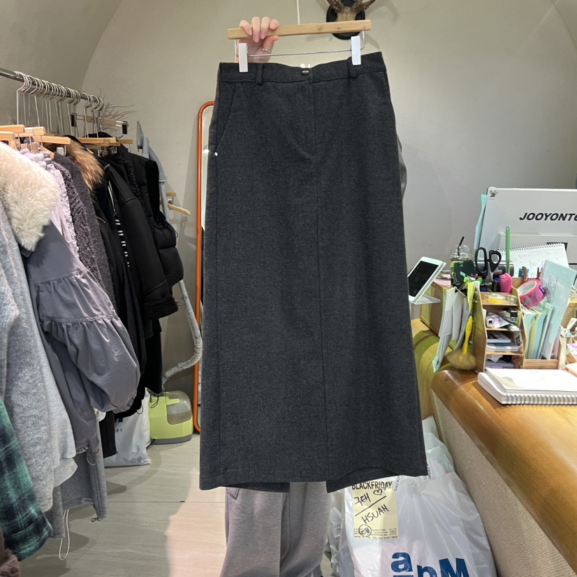 BLACKFRIDAY東大門㊣實拍女士新款時尚推薦休閑職業長裙口袋BLACK FRIDAY長裙圖色1