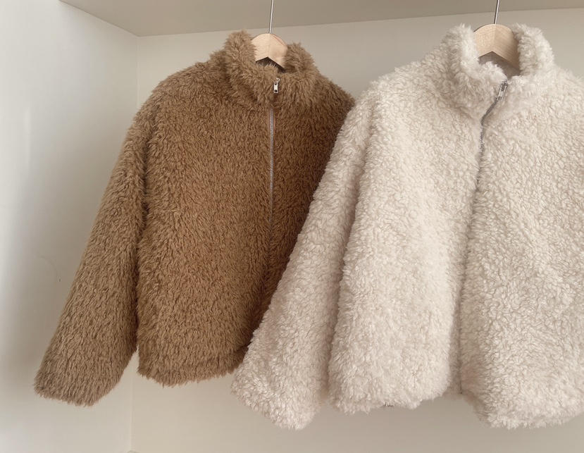 MINIQUEENS韓國代購㊣女士新款職業時尚推薦25秋冬夾克毛絨高領MINIQUEENS夾克