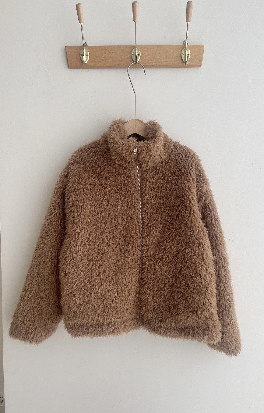 MINIQUEENS韓國代購㊣女士新款職業時尚推薦25秋冬夾克毛絨高領MINIQUEENS夾克圖色2