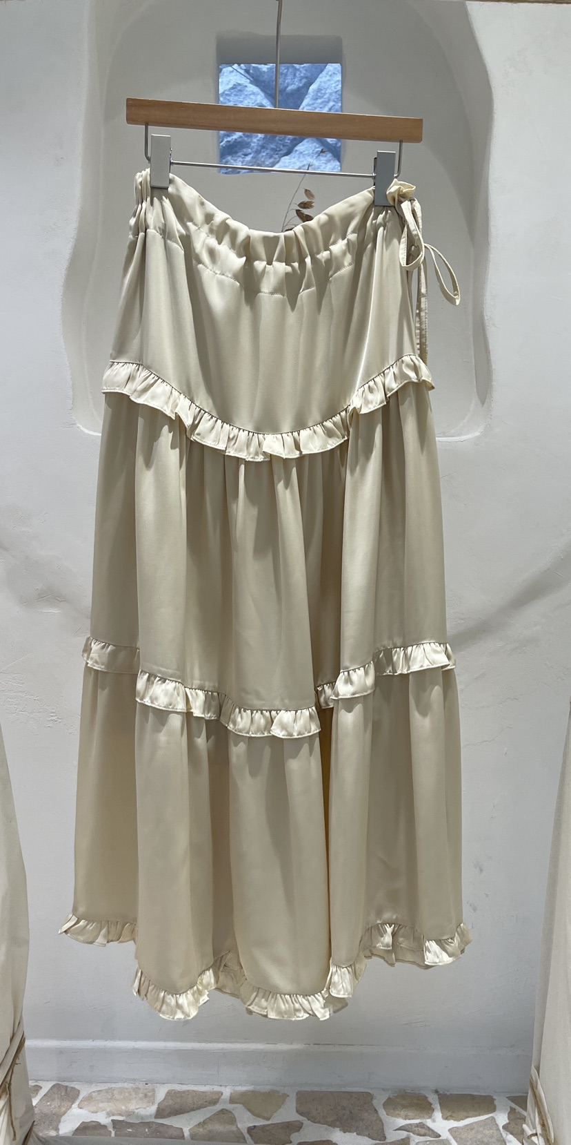 MINIQUEENS東大門㊣實拍女士新品人氣熱賣時尚休閑長裙緞面MINIQUEENS長裙圖色1