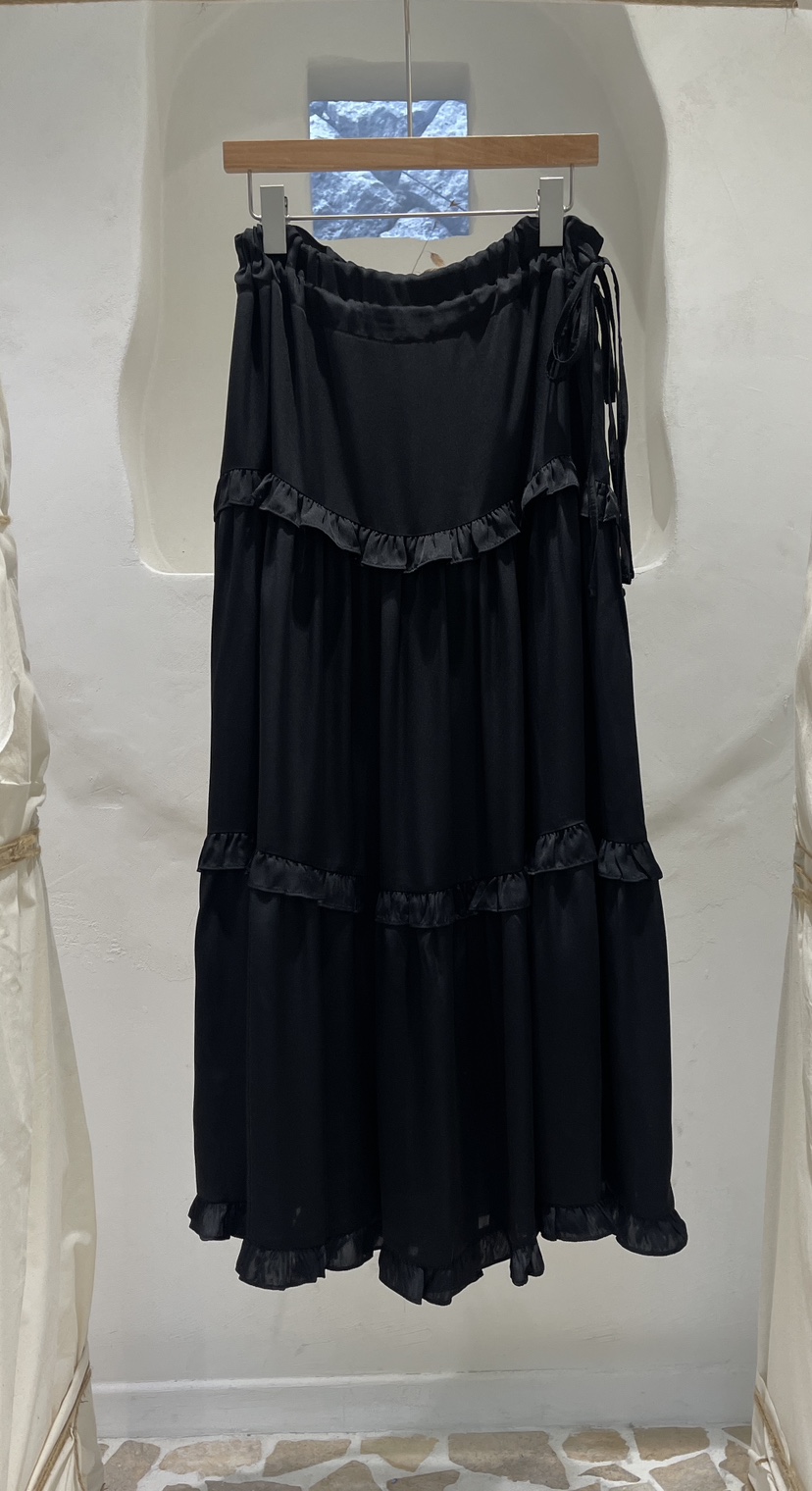 MINIQUEENS東大門㊣實拍女士新品人氣熱賣時尚休閑長裙緞面MINIQUEENS長裙圖色2