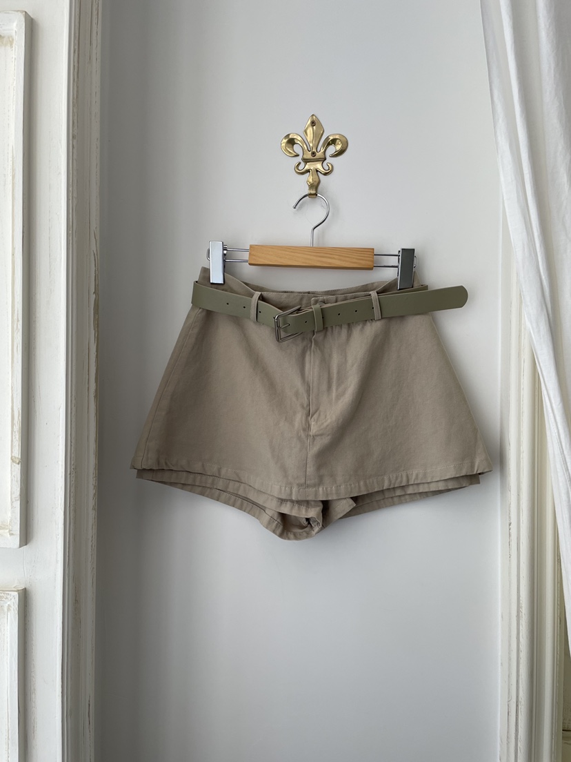 JOURNEY東大門㊣直郵女裝新款職業熱賣休閑人氣25秋冬短褲腰帶JOURNEY短褲圖色1