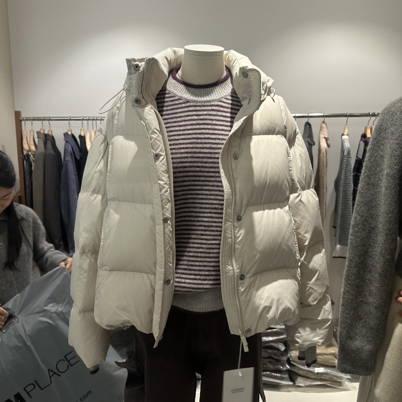 ANDMORE BUTTON東大門㊣代購女士新品休閑25秋冬短款羽絨服鴨絨ANDMORE BUTTON短款羽絨服圖色1