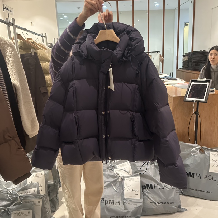 ANDMORE BUTTON東大門㊣代購女士新品休閑25秋冬短款羽絨服鴨絨ANDMORE BUTTON短款羽絨服圖色2