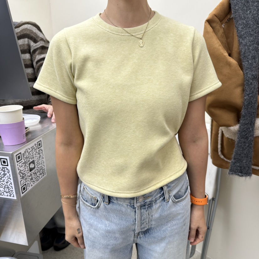 AMOEBA韓國代購㊣女士新款休閑時尚人氣推薦25秋冬職業熱賣T恤AMOEBAT恤圖色2