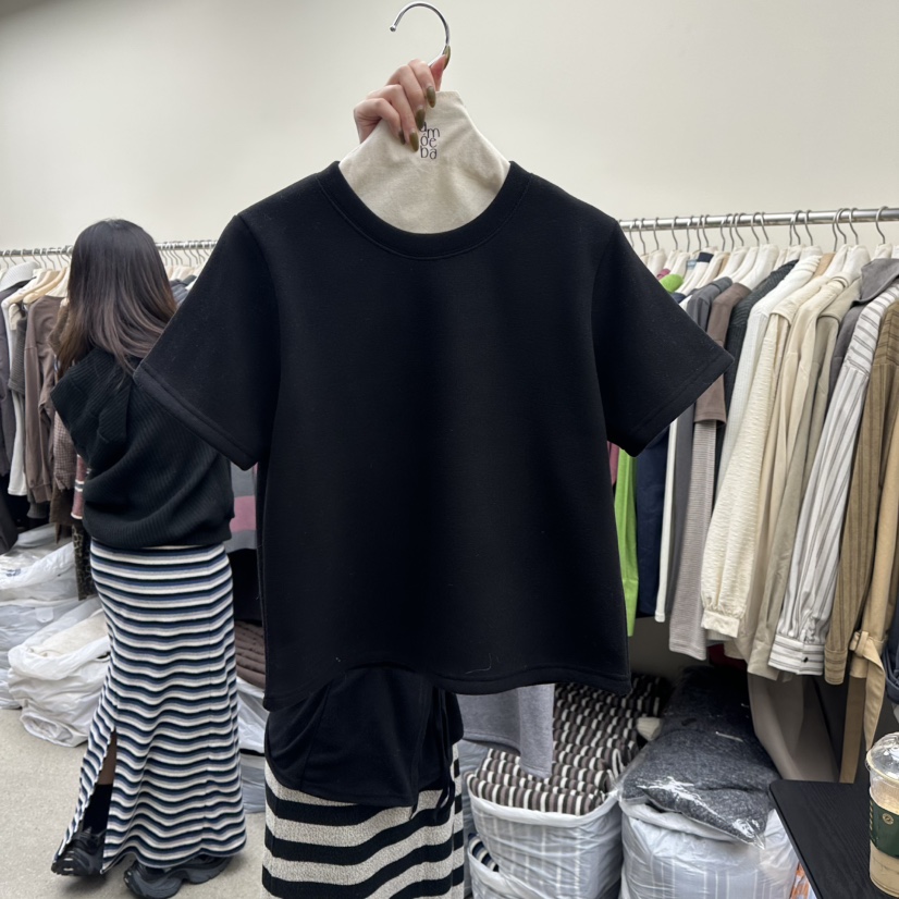 AMOEBA韓國代購㊣女士新款休閑時尚人氣推薦25秋冬職業熱賣T恤AMOEBAT恤圖色4