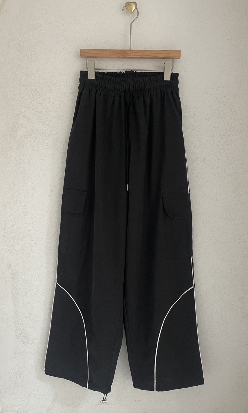 MINIQUEENS東大門㊣實拍女士新款熱賣推薦休閑休閑褲口袋拉鏈MINIQUEENS休閑褲圖色3