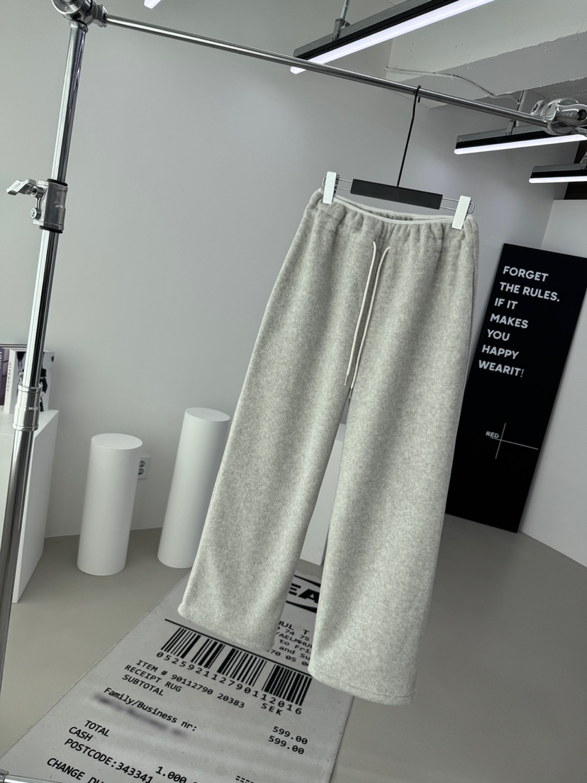 RED-A東大門㊣直郵女裝新品職業推薦人氣25秋冬休閑褲抓絨RED-A休閑褲圖色1