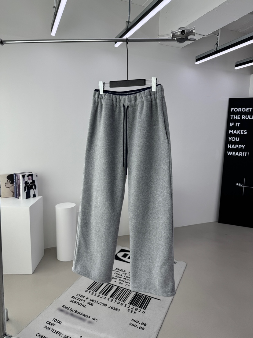 RED-A東大門㊣直郵女裝新品職業推薦人氣25秋冬休閑褲抓絨RED-A休閑褲圖色3