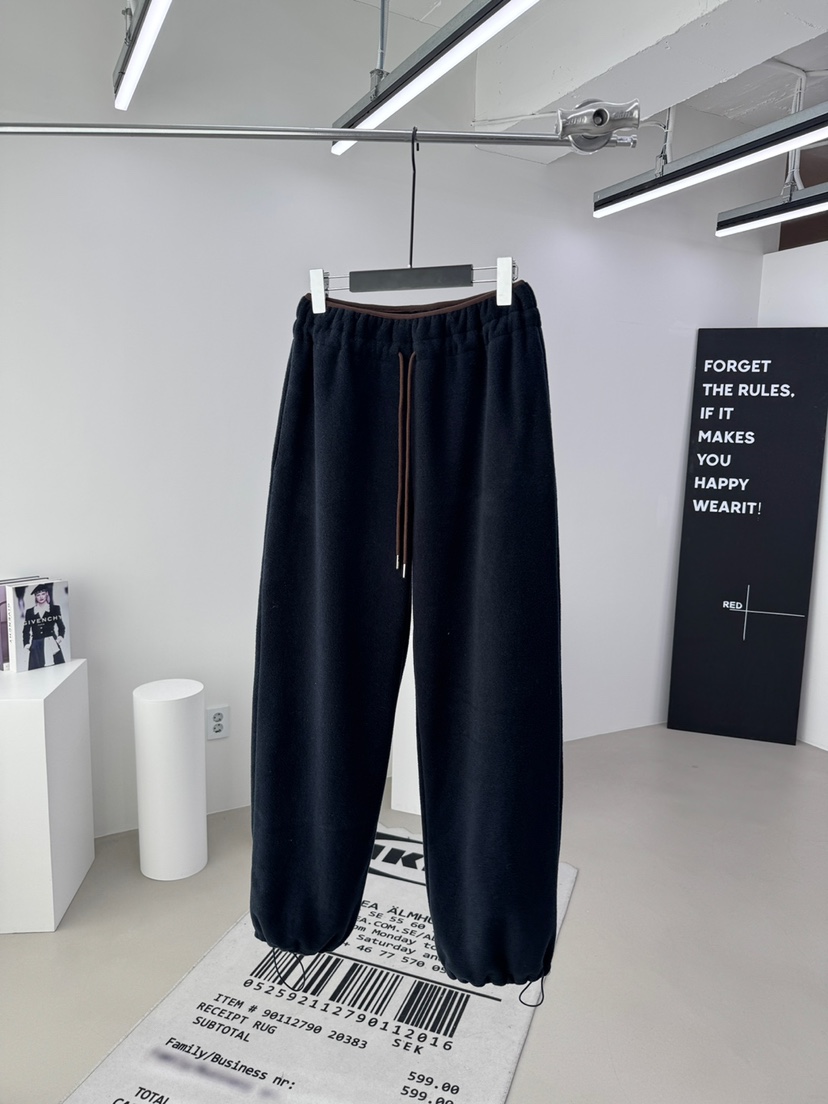 RED-A東大門㊣直郵女裝新品職業推薦人氣25秋冬休閑褲抓絨RED-A休閑褲圖色4