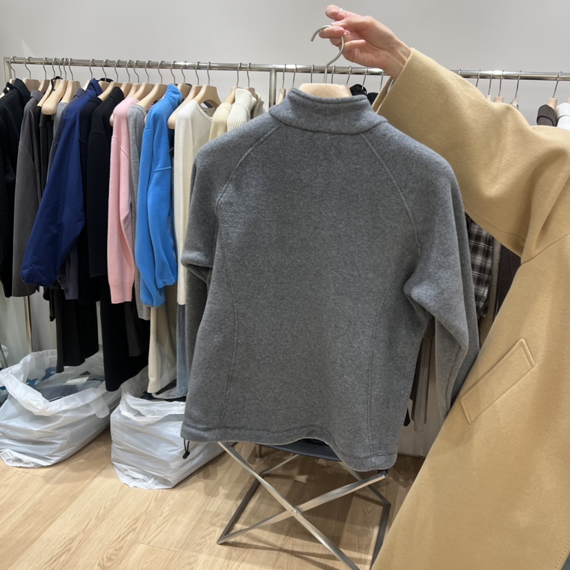 HAUS-A東大門㊣實拍女士新品25秋冬熱賣時尚休閑衛衣抓絨拉鏈HAUSWOMEN衛衣