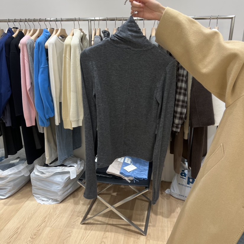 HAUS-A東大門㊣代購女士新品休閑熱賣25秋冬時尚推薦長袖T恤HAUSWOMEN長袖T恤