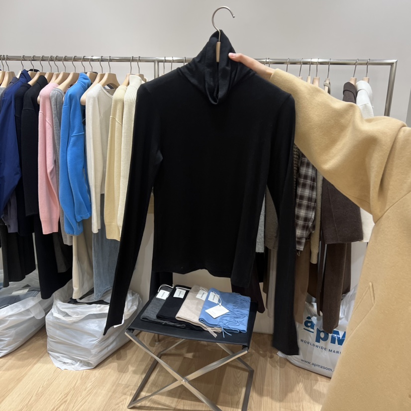 HAUS-A東大門㊣代購女士新品休閑熱賣25秋冬時尚推薦長袖T恤HAUSWOMEN長袖T恤圖色3