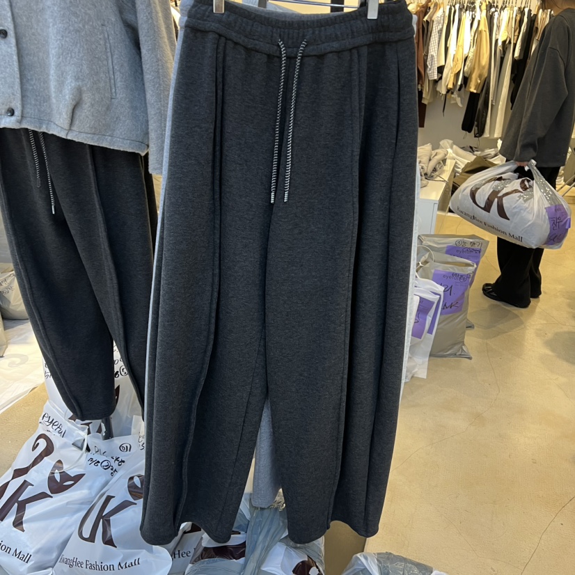 EYEFUL-Q東大門㊣實拍女士新品時尚25秋冬休閑褲闊腿褲羊毛eyeful休閑褲圖色2