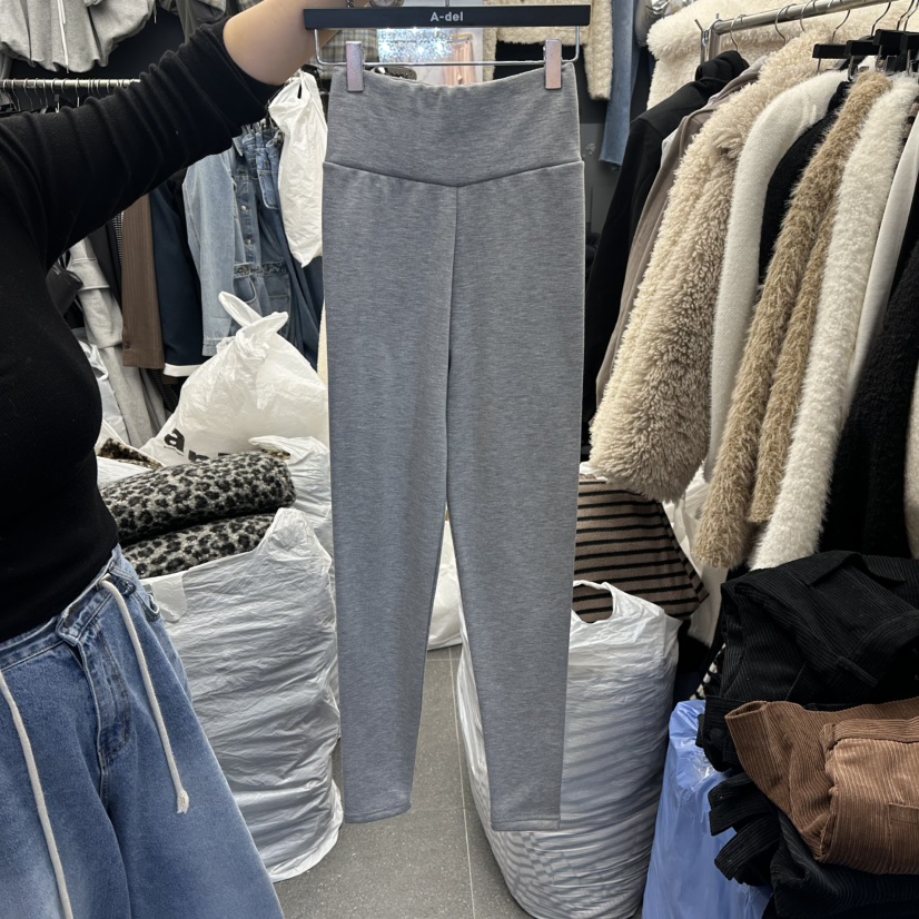 A-DEL東大門㊣直郵女士新品人氣休閑打底褲鯊魚褲加絨抓絨A-DEL打底褲/鯊魚褲圖色1