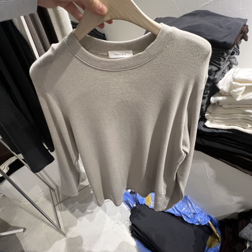 TALK TALK韓國代購㊣女士新款職業人氣推薦熱賣25秋冬長袖T恤TALK TALK長袖T恤圖色2