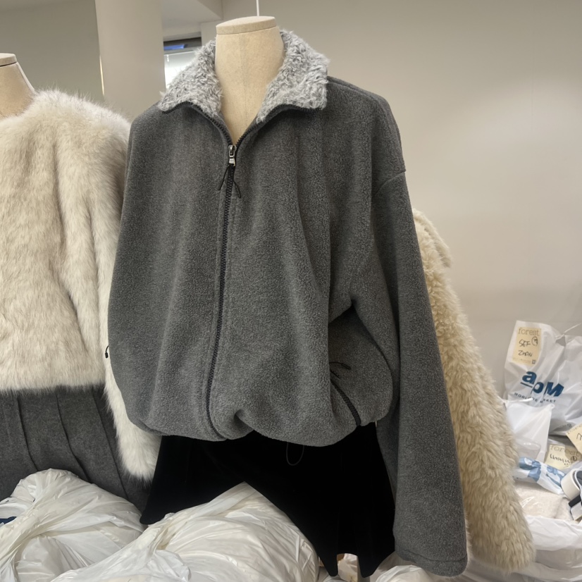 FOREST韓國直郵㊣女士新款時尚熱賣25秋冬推薦衛衣連帽衫拉鏈FOREST衛衣圖色1