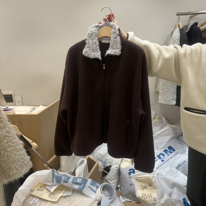 FOREST韓國直郵㊣女士新款時尚熱賣25秋冬推薦衛衣連帽衫拉鏈FOREST衛衣圖色3