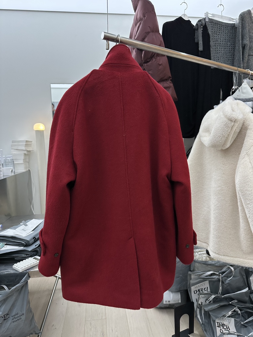 MAINT韓國代購㊣女士新品人氣25秋冬時尚熱賣休閑中長款大衣MAINT中長款大衣