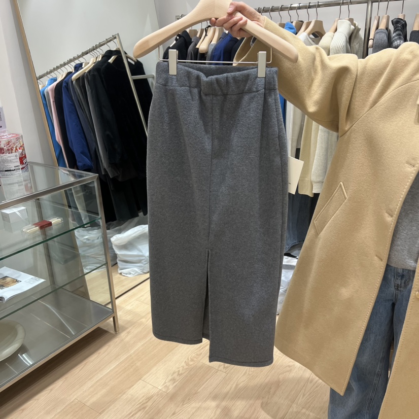 HAUS-A東大門㊣代購女裝新款時尚休閑熱賣半身裙中短裙抓絨HAUSWOMEN半身裙/中短裙