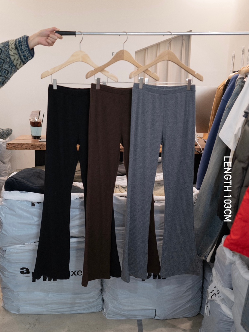 FRIC東大門㊣直郵女士新款休閑人氣打底褲鯊魚褲喇叭形緊身褲FRIC打底褲/鯊魚褲