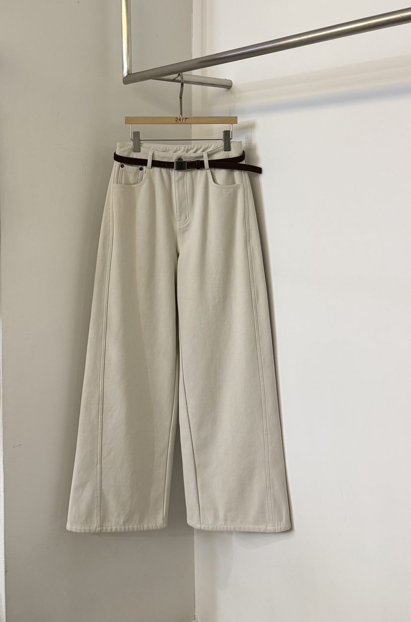 TWENTY FOUR SEVEN24-7東大門㊣代購女士新款推薦休閑褲含腰帶TEWNTY FOUR SEVEN24-7休閑褲圖色1