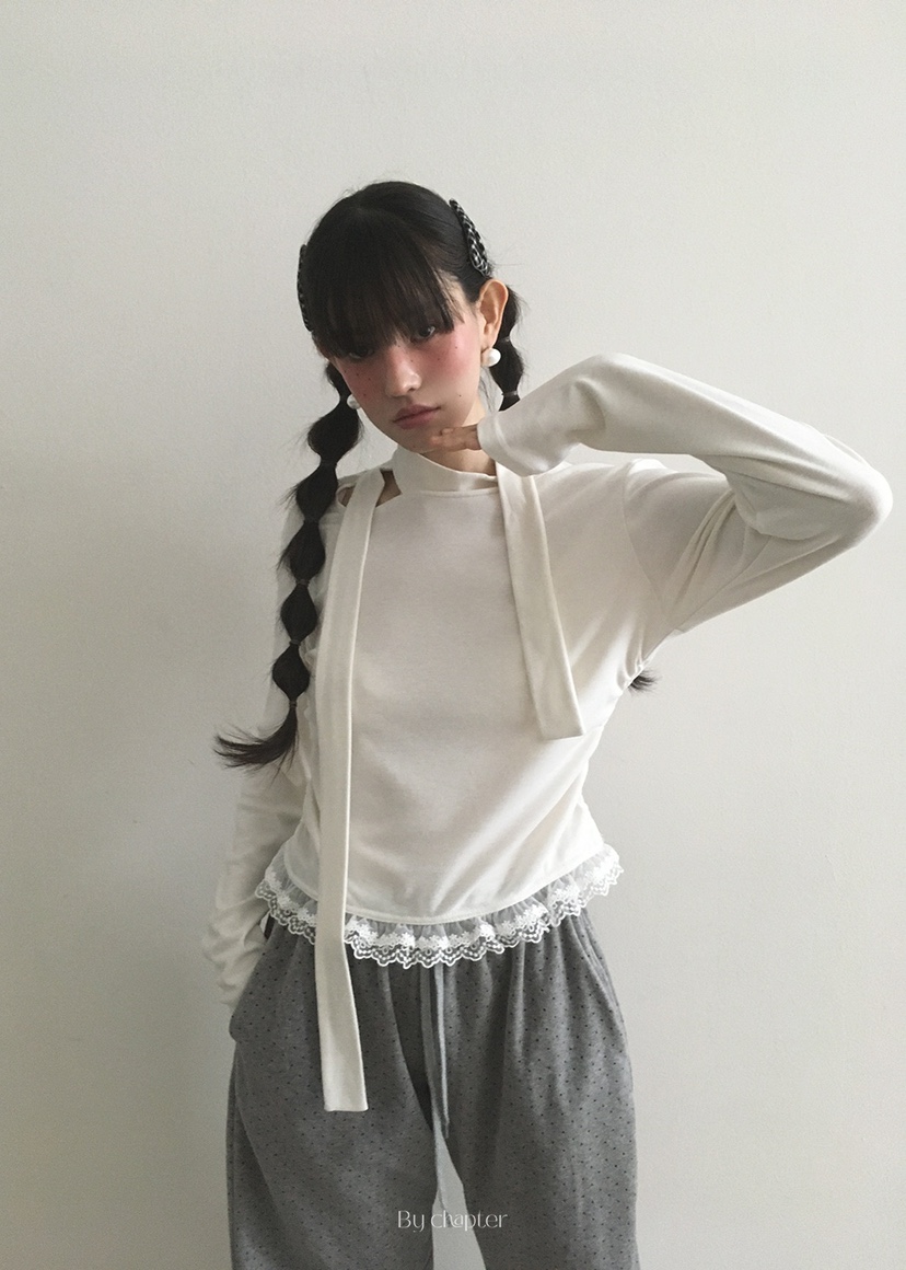 BY CHAPTER韓國直郵㊣女士新款職業推薦時尚休閑熱賣長袖T恤BY Chapter長袖T恤